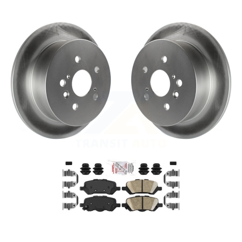 Image 1 of 10.. Rear Coated Disc Brake Rotors And Ceramic Pads Kit For 2009-2016 Toyota Venza KGA-104028