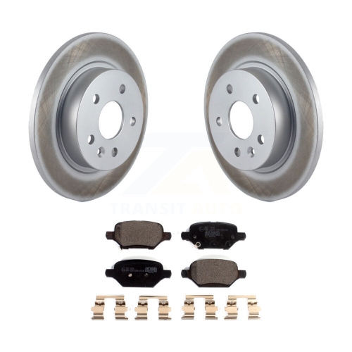 Image 1 de 10.. Ensemble de disques de frein à disque enduit arrière et de plaquettes en céramique pour Chevrolet Trax KGT-102369 2018-2022 de Buick