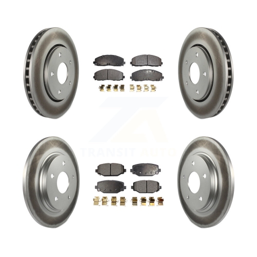 Image 1 de 10.. Disques de frein à disque recouverts à l'avant et plaquettes semi-métalliques pour Dodge Grand Caravan KGF-102284