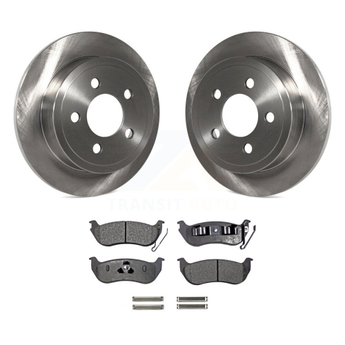 Image 1 of 10.. Rear Disc Brake Rotors And Ceramic Pads Kit For Jeep Liberty Wrangler TJ K8T-101771