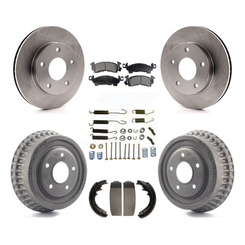 Image 1 of 10.. Front Rear Disc Brake Rotors Ceramic Pads And Drum Kit For GMC Jimmy K8T-103450