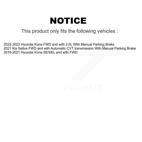 Front Rear Disc Brake Rotors And Semi-Metallic Pads Kit For Hyundai Kona Kia Seltos K8F-103602