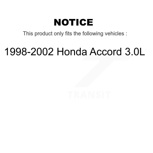 Disques de frein à disque et plaquettes en céramique gainés à l'avant pour Honda Accord 3,0&nbsp;L KGT-100838 1998-2002