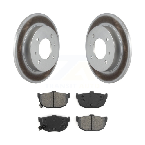 Image 1 de 10.. Disques de frein à disque recouverts à l'arrière et plaquettes semi-métalliques pour Hyundai Elantra Tiburon KGS-101278