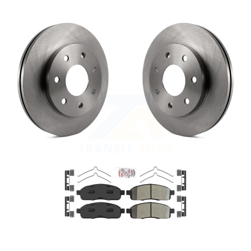 Image 1 de 10.. Disques de frein avant et plaquettes semi-métalliques pour Ford F-150 Lincoln Mark LT 4WD K-8&nbsp;A-106950