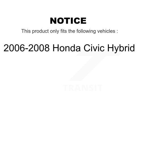 Front Rear Disc Brake Rotor Ceramic Pad & Drum Kit For 2006-2008 Honda Civic Hybrid K8C-102277