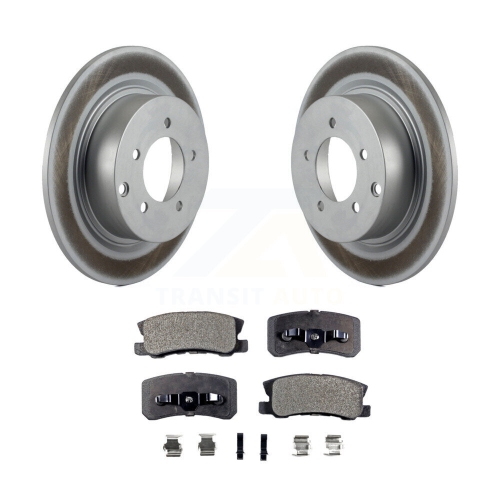 Image 1 of 10.. Rear Coated Brake Rotor Semi-Metallic Pad Kit For Jeep Mitsubishi Patriot Lancer Chrysler KGF-101317