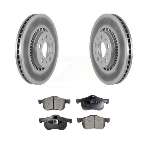 Image 1 de 10.. Disque de frein à revêtement avant et plaquettes en céramique pour Volvo S60 XC70 V70 S80 KGT-100266