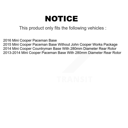 Front Semi-Metallic Rear Ceramic Pad & Brake Rotor Kit For Mini Cooper Countryman Paceman K8A-106864