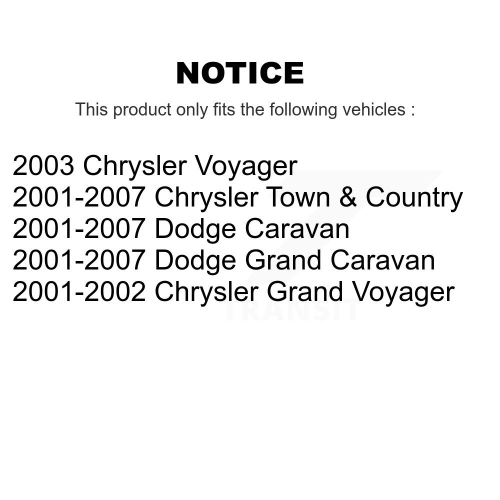 Ensemble de plaquettes semi-métalliques de frein à disque pour Dodge Grand Caravan Chrysler Town et KGF-101300
