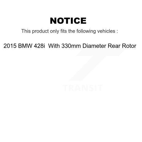 Ensemble de disques de frein arrière et plaquettes semi-métalliques pour BMW 428i K8F-101951
