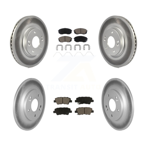 Image 1 of 10.. Front Rear Coat Brake Rotors Ceramic Pad Kit For Hyundai Kona With Electric Parking KGC-102405