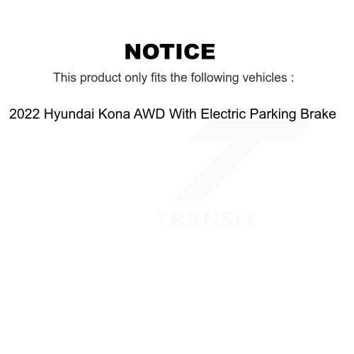 Plaquettes de frein avant arrière pour Hyundai Kona avec frein de stationnement électrique KGC-102405