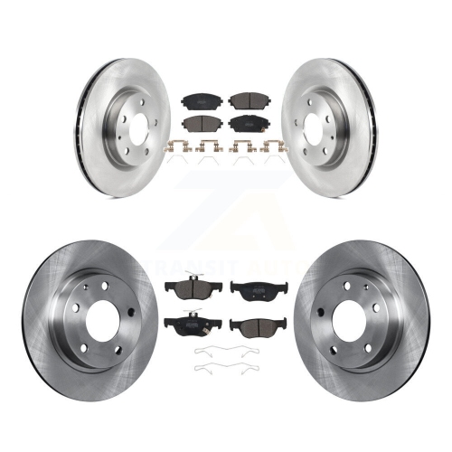 Image 1 of 10.. Front Rear Disc Brake Rotors And Semi-Metallic Pads Kit For Mazda 3 Sport AWD K8F-103696