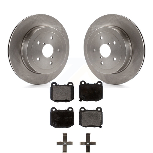 Image 1 of 10.. Rear Disc Brake Rotors And Ceramic Pads Kit For Subaru Impreza K8T-101934