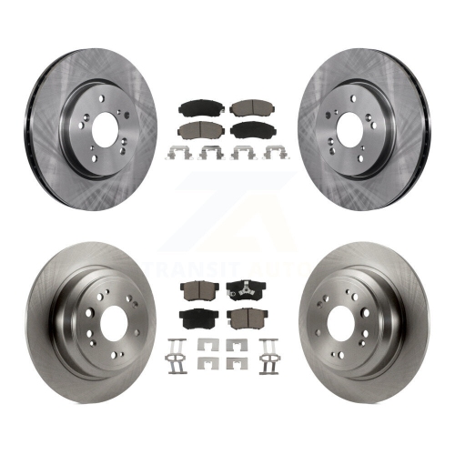 Image 1 of 10.. Front Rear Disc Brake Rotors And Ceramic Pads Kit For Honda Accord Crosstour K8C-101337
