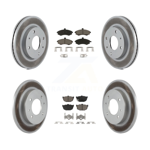 Image 1 of 10.. Front Rear Coated Disc Brake Rotor & Ceramic Pad Kit For Hyundai Elantra rear brakes KGC-100961