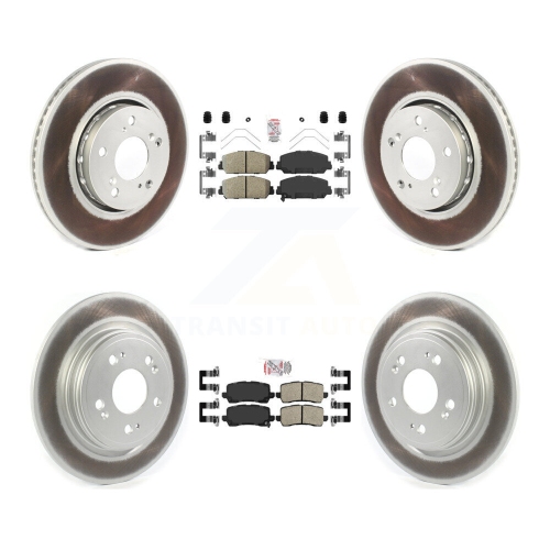 Image 1 de 10.. Plaquettes en céramique à l'avant et disques de frein enduits pour Acura RLX KGA-102103
