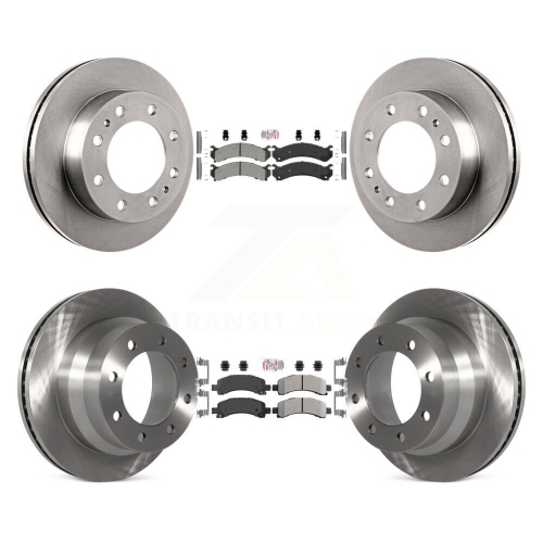 Image 1 of 10.. Front Rear Semi-Metallic Pads And Disc Brake Rotors Kit For Chevrolet Express 4500 K8A-103645
