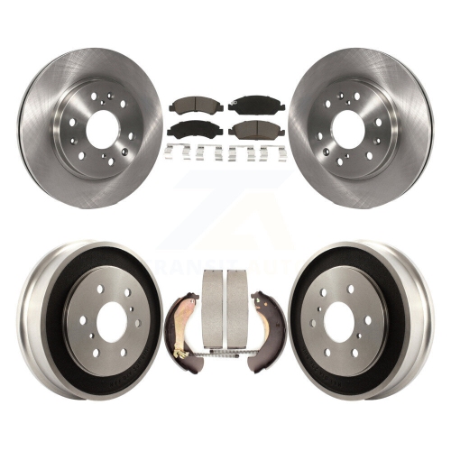 Image 1 of 10.. Front Rear Disc Brake Rotors Ceramic Pad Drum Kit For Chevrolet GMC Silverado 1500 Sierra K8C-102477