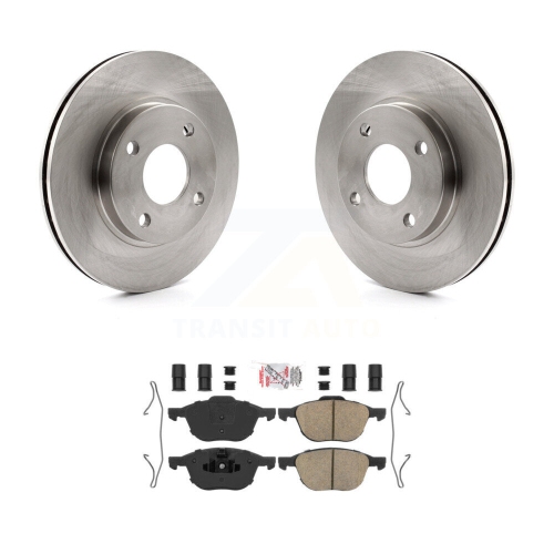 Image 1 of 10.. Front Disc Brake Rotor Ceramic Pad Kit For 2004 Ford Focus LX/Mid/High/SE/ZTS/ZTW/ZX3/ZX5 K8A-107006