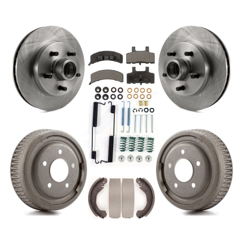Image 1 de 10.. Ensemble moyeu de disques de frein avant arrière Plaquettes en céramique et tambour pour GMC Yukon K8T-102534