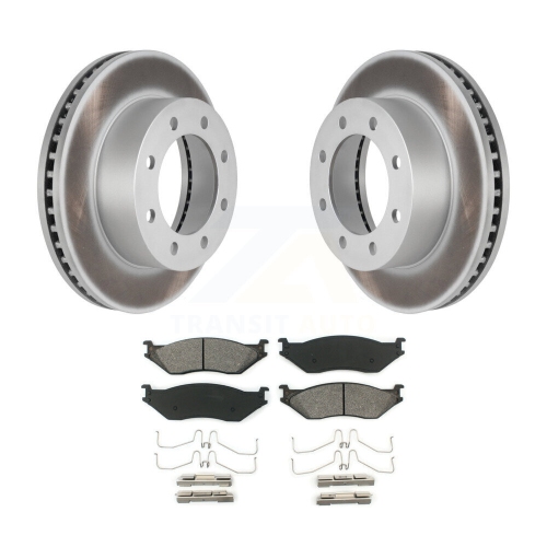 Front Coat Brake Rotors Semi-Metallic Pad Kit For Ford F-450 Super - Main Image