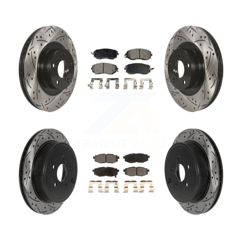 Image 1 de 10.. Ensemble de plaquettes en céramique pour disque de frein à fente perforée à revêtement arrière pour Subaru BRZ Toyota 86 KDT-100837