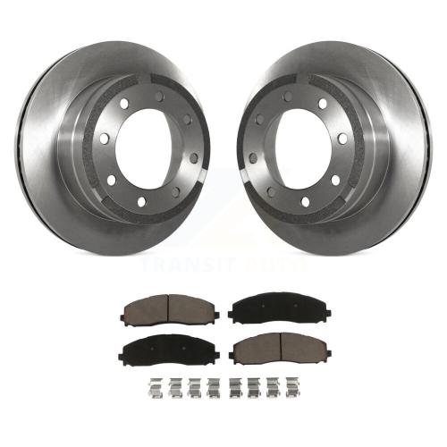 Image 1 of 10.. Rear Disc Brake Rotors And Ceramic Pads Kit For Ford F-350 Super Duty F-250 K8C-102034