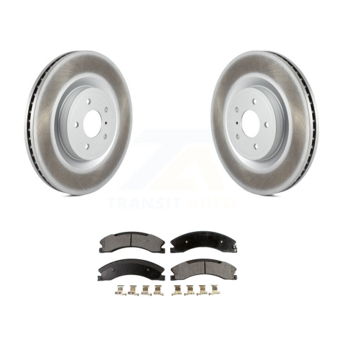 Image 1 of 10.. Rear Coated Disc Brake Rotors & Ceramic Pad Kit For 2012-2021 Nissan NV2500 NV3500 NV1500 KGT-101638