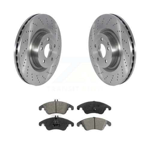 Image 1 de 10.. Disques de frein avant et plaquettes semi-métalliques pour Mercedes-Benz E400 E550 C250 K8S-103512