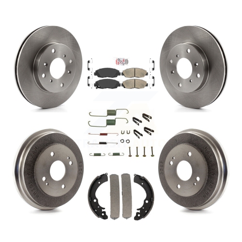 Image 1 of 10.. Front Rear Disc Brake Rotors Ceramic Pads And Drum Kit For Honda Accord K8A-106001