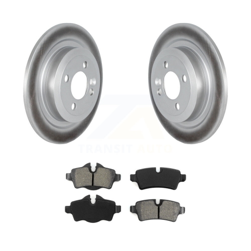 Image 1 of 10.. Rear Coated Disc Brake Rotors And Semi-Metallic Pads Kit For Mini Cooper KGS-102299