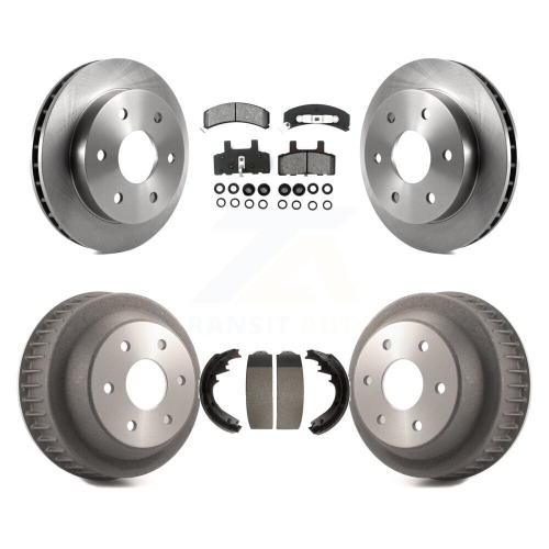 Image 1 of 10.. Front Rear Brake Rotor Semi-Metallic Pad & Drum Kit For Chevrolet K2500 With 6 Lug Wheels K8S-103347