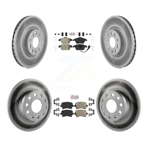 Image 1 of 10.. Front Semi-Metallic Rear Ceramic Pad Coated Disc Brake Rotors Kit For 2011 Volkswagen GTI KGA-105049