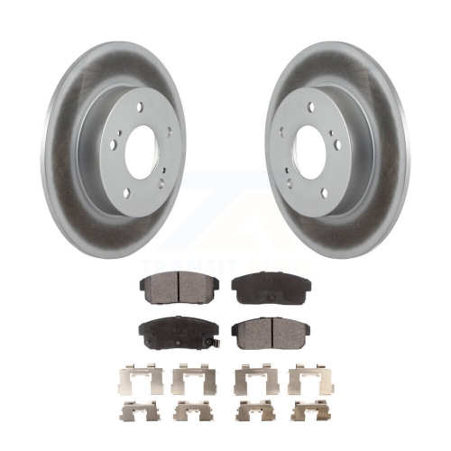Image 1 of 10.. Rear Coated Disc Brake Rotors And Ceramic Pads Kit For Nissan Maxima INFINITI I35 I30 KGT-101441