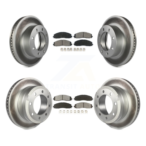 Image 1 de 10.. Disque de frein avant enduit arrière et plaquettes semi-métalliques pour Ford F-250 Super Duty F-350 4WD KGS-100664