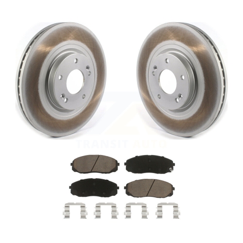 Image 1 de 10.. Ensemble de disques de frein à revêtement avant et plaquettes en céramique pour Kia Sedona KGC-100113 2015-2021