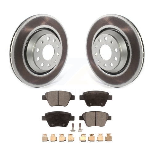TRANSIT AUTO  Rear Coated Disc Brake Rotors And Ceramic Pads Kit for Volkswagen Gti Audi A3 Quattro Kgt-102206