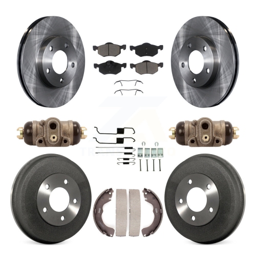CMX  Front Rear Brake Rotor Ceramic Pad & Drum Kit (9PC) for Ford Escape Mazda Tribute Mercury K8C-102946