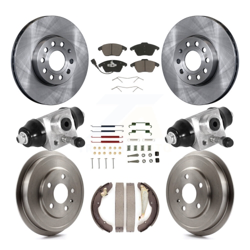 CMX  Front Rear Brake Rotor Ceramic Pad & Drum Kit (9PC) for Volkswagen Jetta Rear Brakes K8C-102957
