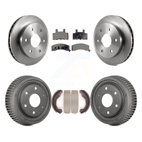 Front Rear Brake Rotors Ceramic Pad Drum Kit For GMC Yukon 2 doors with 4WD DIESEL engine K8T-103506