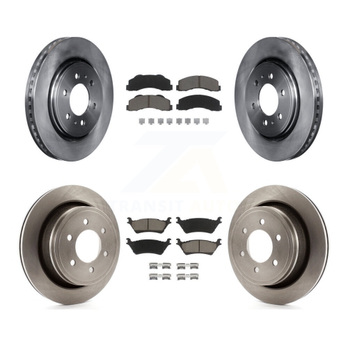 CMX  Front Rear Disc Brake Rotors And Ceramic Pads Kit for Ford F-150 K8C-101153