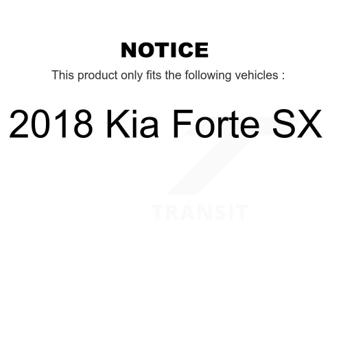 Front Brake Rotors Semi-Metallic Pad Kit For 2014 Kia Forte LX Without 15" Factory Wheels K8F-103860