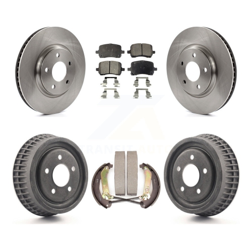 TRANSIT AUTO  Front Rear Brake Rotor Semi-Metallic Pad & Drum Kit for Chevrolet Malibu Rear Brakes K8F-103365