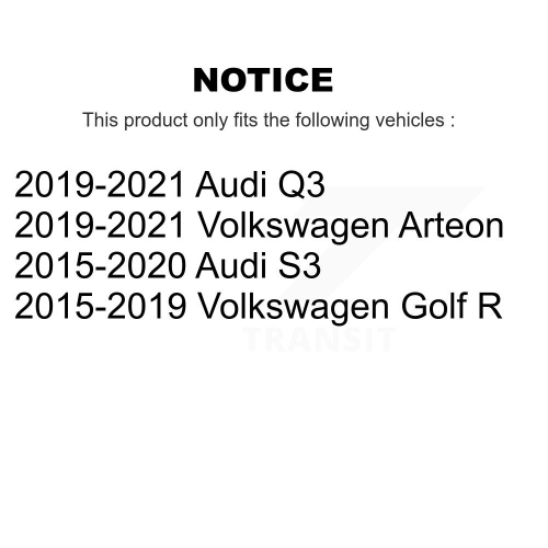 Front Rear Drill Slot Brake Rotor Ceramic Pad Kit For Audi Q3 Volkswagen Golf R Arteon S3 KDC-100651