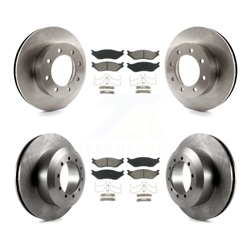 TRANSIT AUTO  Front Rear Disc Brake Rotor & Semi-Metallic Pad Kit for Ford E-550 Super Duty F-450 F-550 K8S-102281