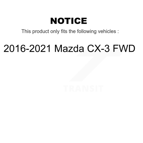 Disque de frein à fente perforée et plaquettes semi-métalliques enduites à l'avant pour Mazda 3 CX-3 Sport KDS-100160