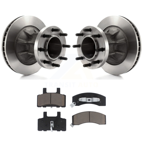 CMX  Front Disc Brake Rotors & Ceramic Pad Kit for Chevrolet Express 3500 Gmc C3500 Savana C35 K8C-102704