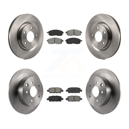 TRANSIT AUTO  Front Rear Disc Brake Rotors And Semi-Metallic Pads Kit for Nissan Sentra Juke K8S-101452
